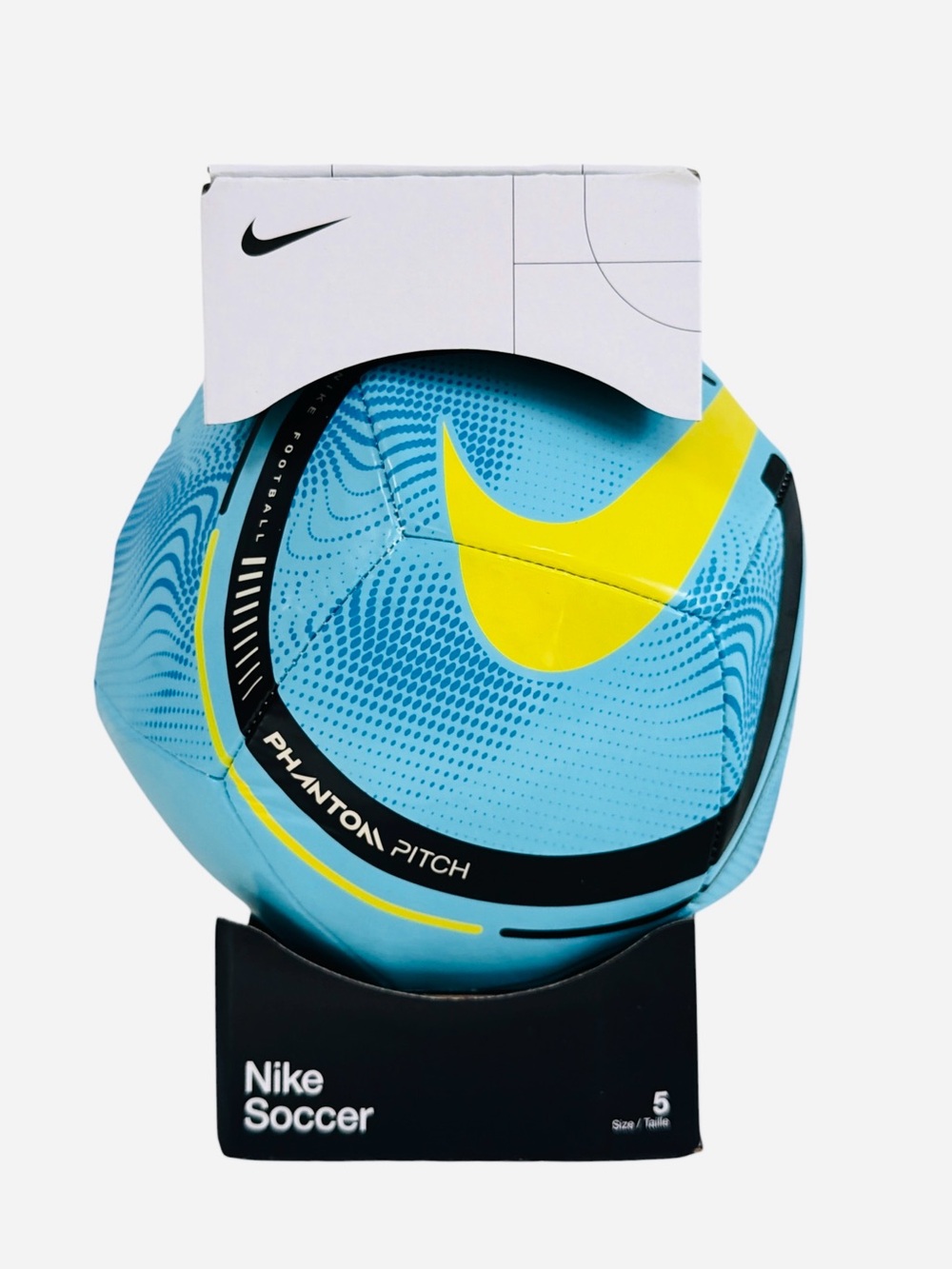 Nike Pitch Phantom Soccer Ball. Blue/Yellow/Black Unisex Ball Size 5